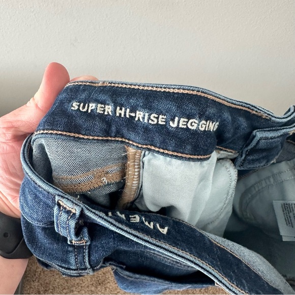 American Eagle Skinny Super Hi-Rise Jeggings Next Level Stretch Size 0 Regular - Picture 10 of 13